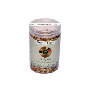 Assorted sand-roasted crunchy nuts and seeds mix from Nativus Farms.