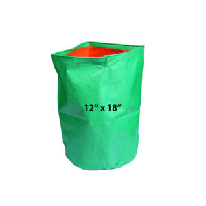 12x18 HDPE Grow Bag for deep root vegetables in a terrace garden setting.