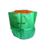 Large 24x24 HDPE Grow Bags for Fruit Plants showing green and orange layers for terrace gardening.