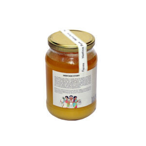 Traditional A2 Vedic Bilona Cow Ghee in a glass jar by Nativus Farms.