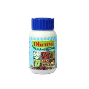 Dhruva Seaweed Liquid Fertilizer bottle for foliar spray application.
