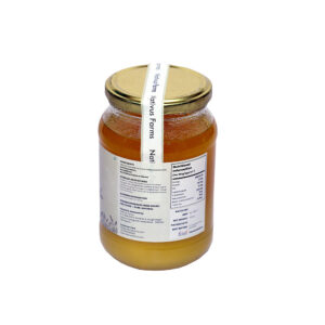 Traditional A2 Vedic Bilona Cow Ghee in a glass jar by Nativus Farms.