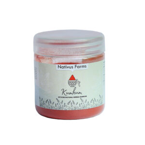 Premium Mysore Natural Herbal Kumkum jar by Nativus Farms.