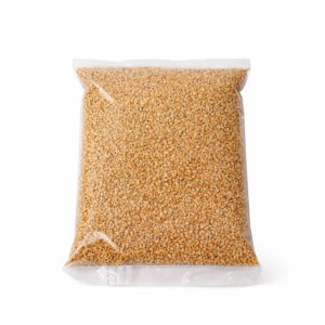 A 250g pouch of Nativus Farms White Sesame Seeds showing high-quality, clean Til seeds.