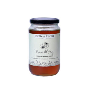 Jar of Nativus Farms Pure Wild Raw Forest Honey.